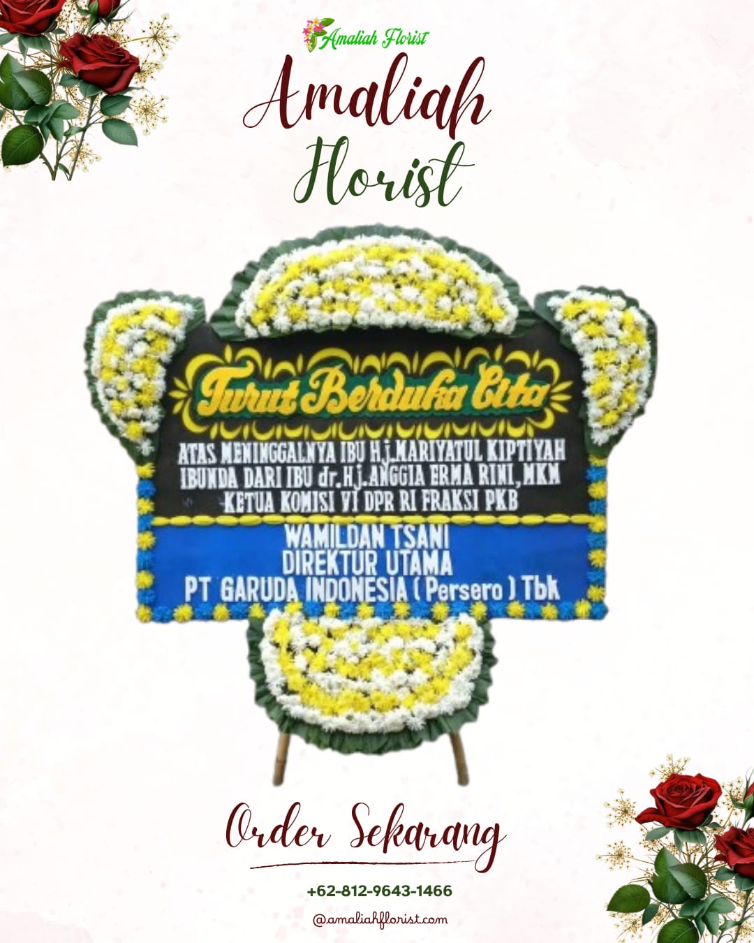 Papan Bunga Duka Solokuro